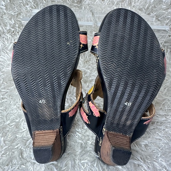 Spring Step L’artiste Sandals Pink Flowers Women’s Size 9 - Picture 5 of 5